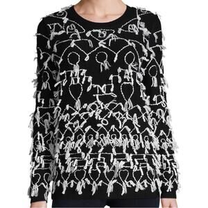 Max Mara Ruins virgin wool fringe sweater sz S